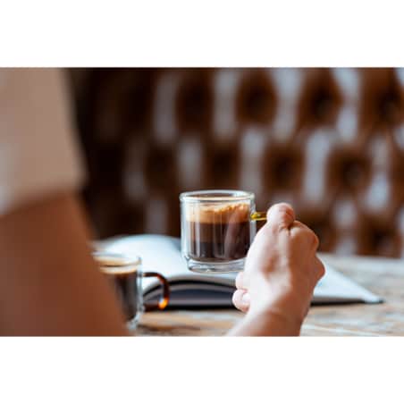 Komplet 2 szklanek z podwójną ścianką do espresso Amber 80 ml 8579