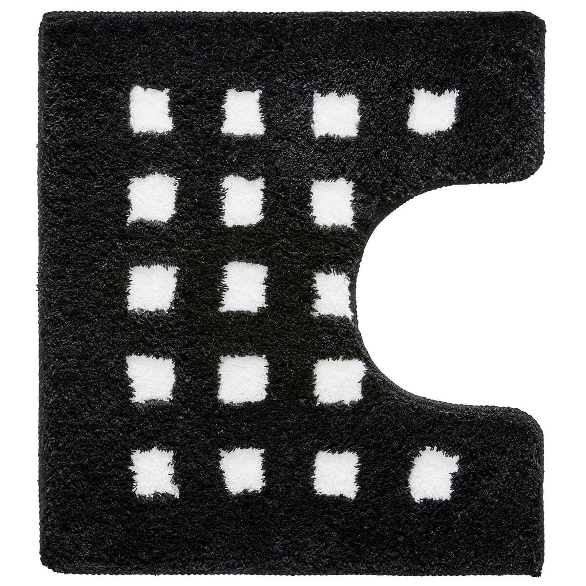Kleine Wolke Boxes Dywanik łazienkowy WC czarny biały 55x50 cm antypoślizgowy
