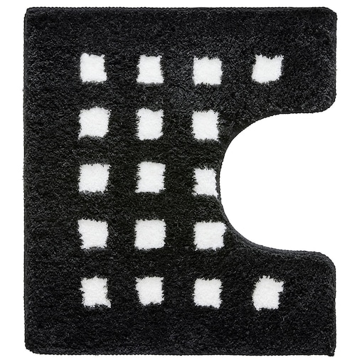 Kleine Wolke Boxes Dywanik łazienkowy WC czarny biały 55x50 cm antypoślizgowy