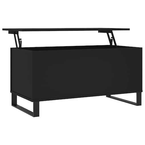 vidaXL Stolik kawowy, czarny, 90x44,5x45 cm, materiał drewnopochodny