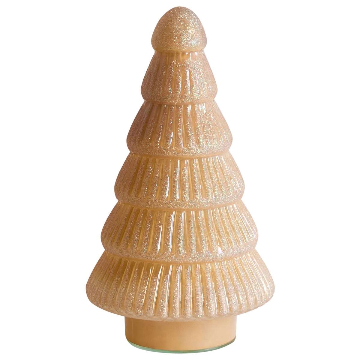 Zestaw 2 figurek dekoracyjnych FLAREN 20/25 cm Choinka Beżowy