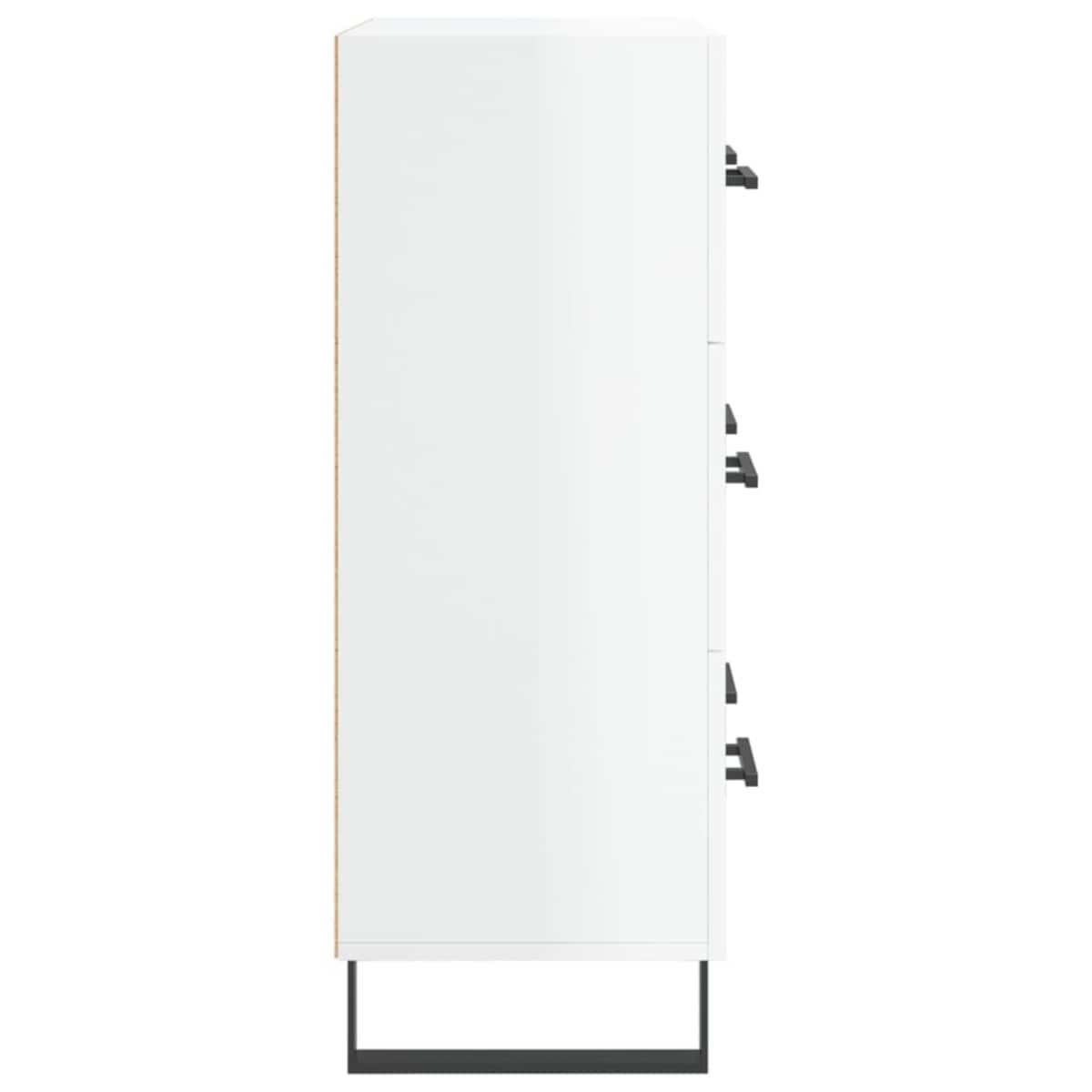 vidaXL Szafka, biała, połysk, 69,5x34x90 cm, materiał drewnopochodny