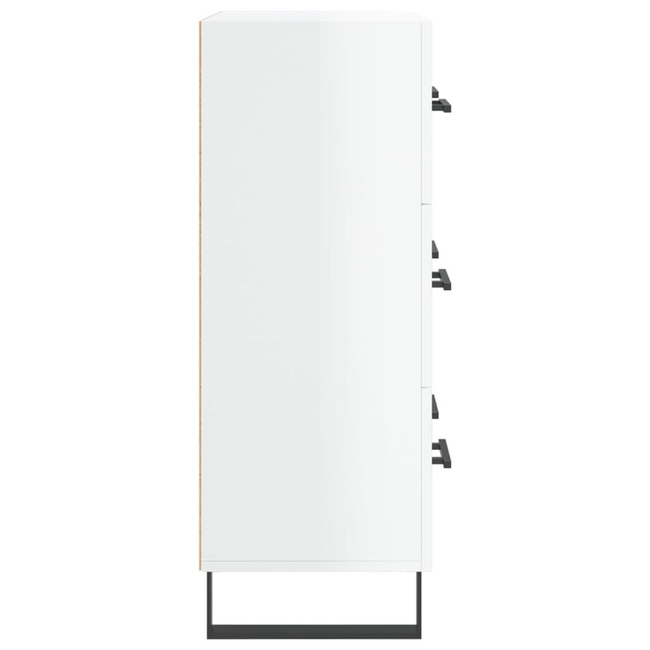 vidaXL Szafka, biała, połysk, 69,5x34x90 cm, materiał drewnopochodny