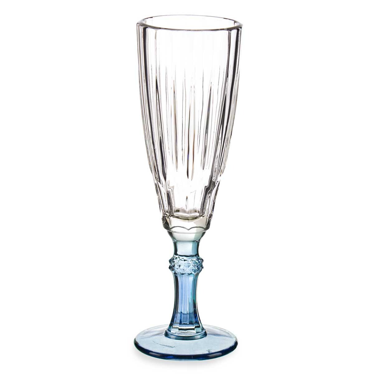 Kieliszek do szampana z kolorową nóżką, 170 ml, 6 sztuk