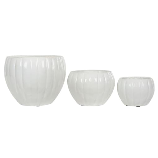 3 szt. DONICZKA MARBI metalowa biała