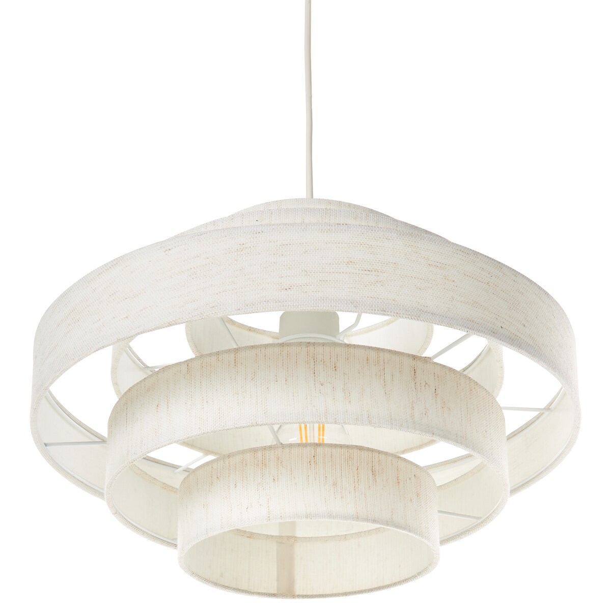 Lampa wisząca EREBATO Len Złamana biel