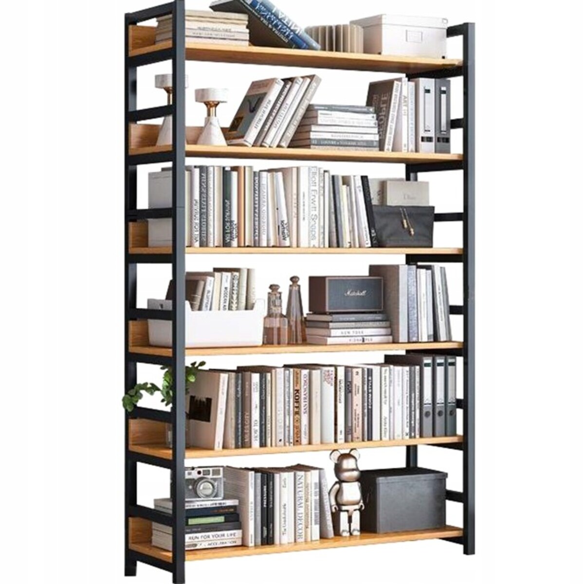 Regał na książki segregatory wysoki szafka loft metalowa industrialny 174cm