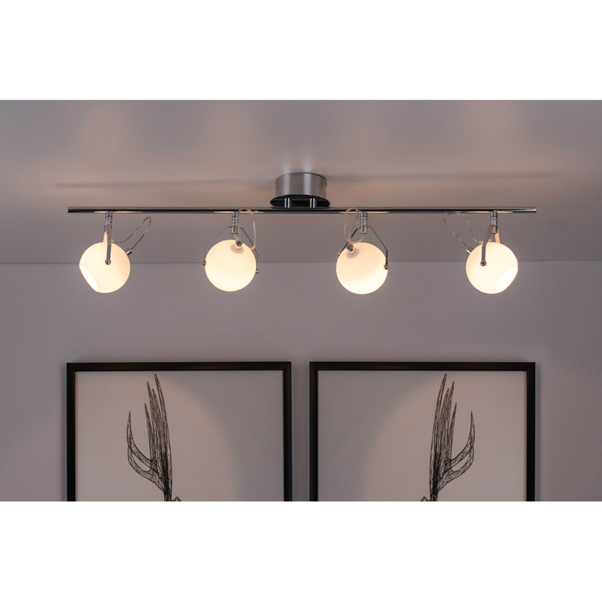 Lampa Sufitowa BRITOP Lighting 4xLED 3W Chrom i Białe Szkło, Minimalistyczny Design od Polskiego Producenta, 1 szt.