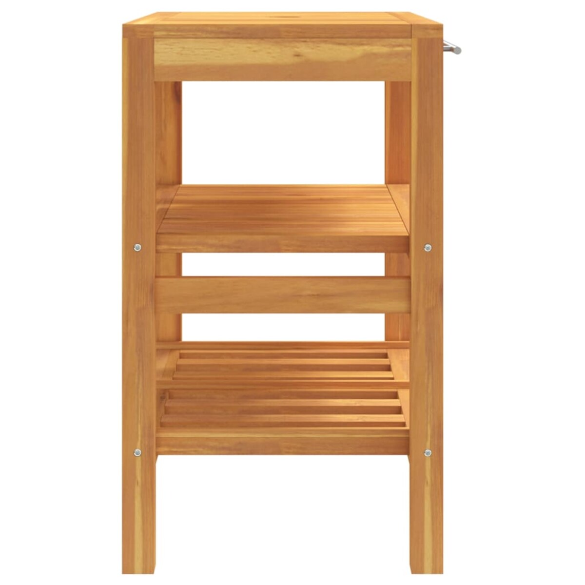 vidaXL Szafka łazienkowa, 2 półki, 74x45x75 cm, lite drewno