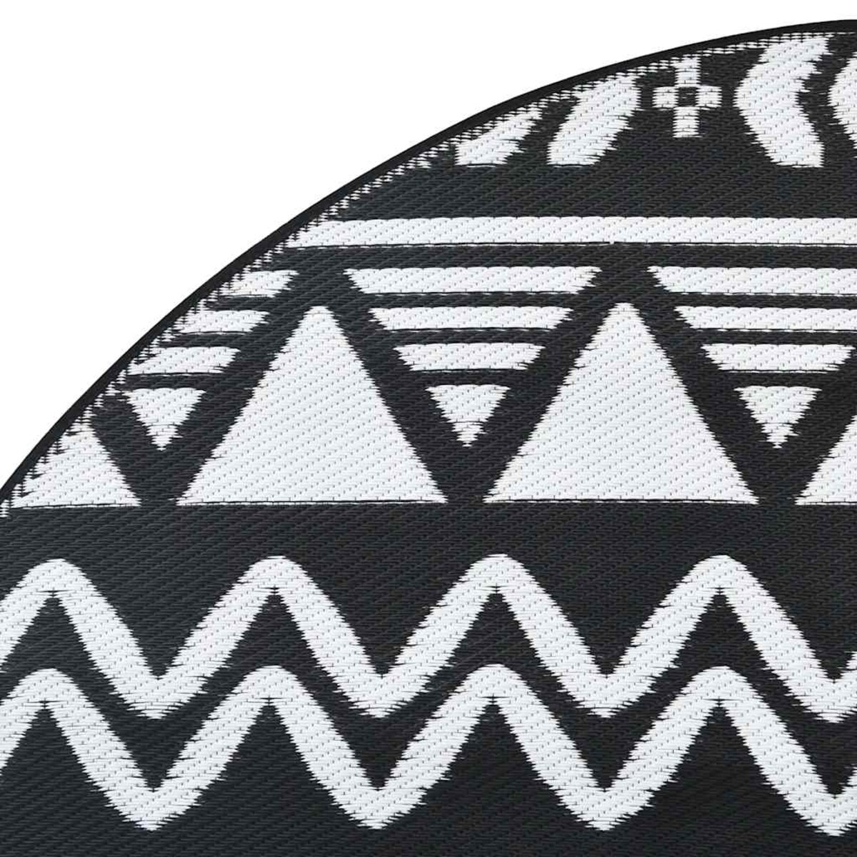 vidaXL Dywan zewnętrzny, ARAKIL czarny, Ø200 cm, PP