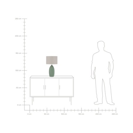 Lampa stołowa ceramiczna zielona OHIO