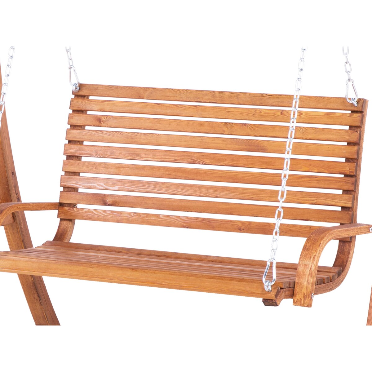 Huśtawka ogrodowa drewniana ciemna ANDRIA