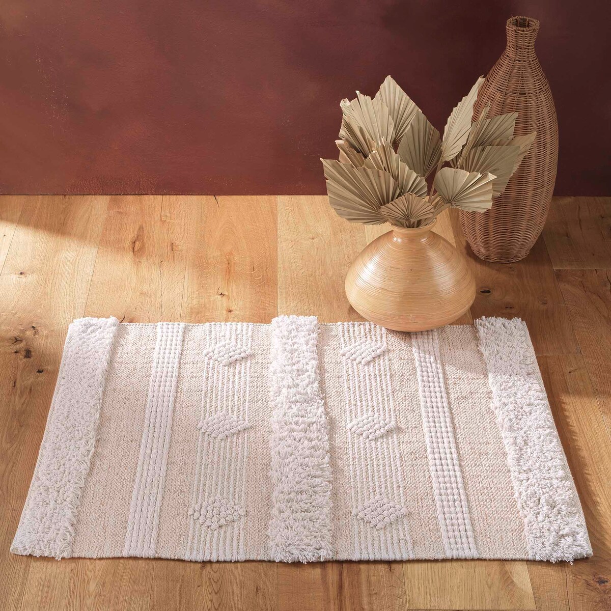 Dywanik boho beżowy ATHOS, 60 x 90 cm