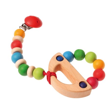 Grzechotka dla niemowlaka Statek drewniana kolorowa 0+ Grimm's