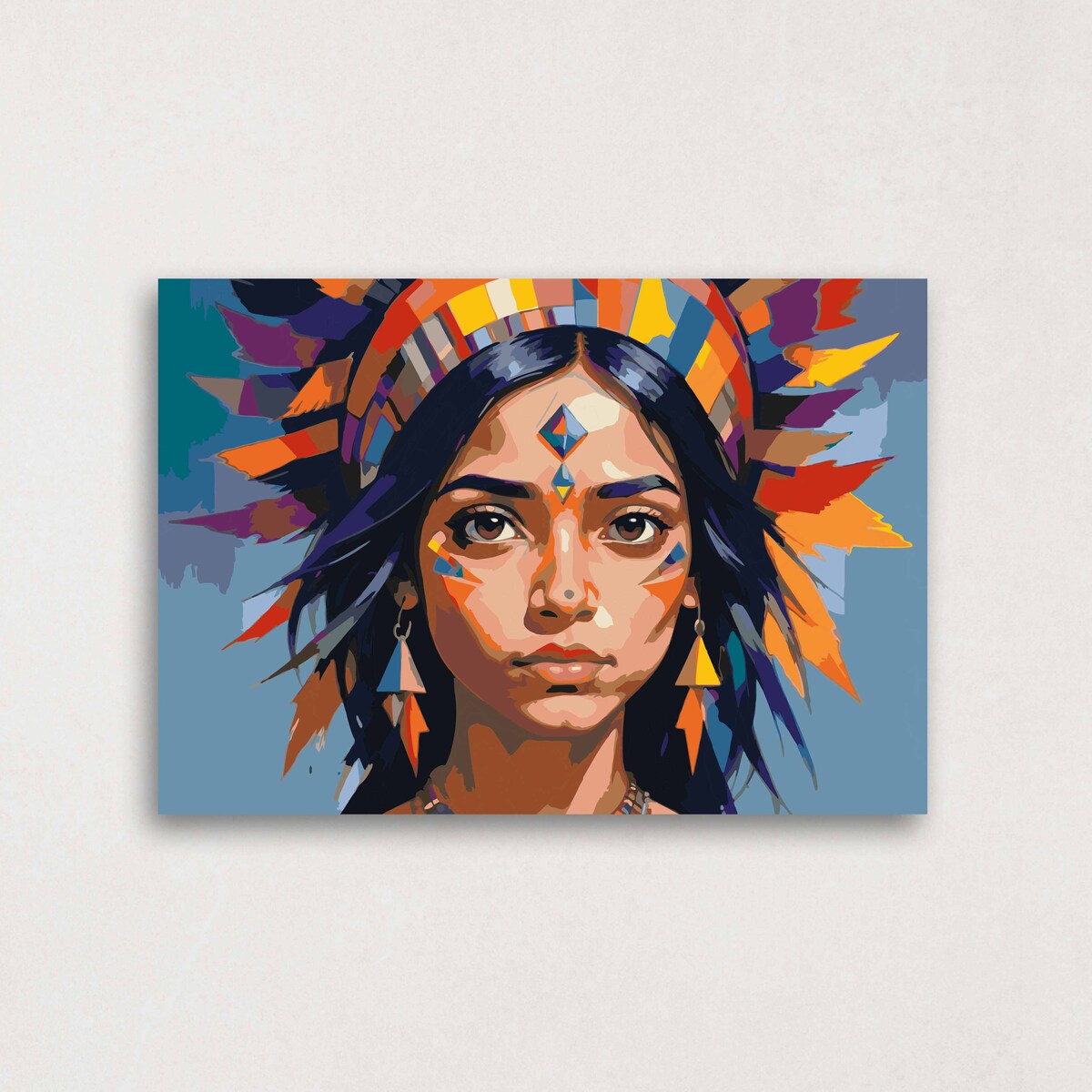 Malowanie po numerach, zestaw DIY – INDIANKA 50x70 cm- Produkt PL