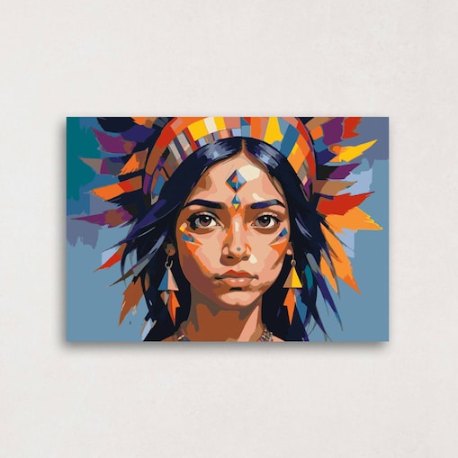 Malowanie po numerach, zestaw DIY – INDIANKA 50x70 cm- Produkt PL