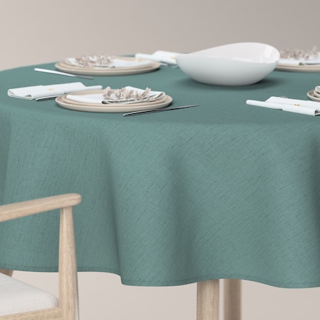 Obrus okrągły 100 x 100 cm szary niebieski