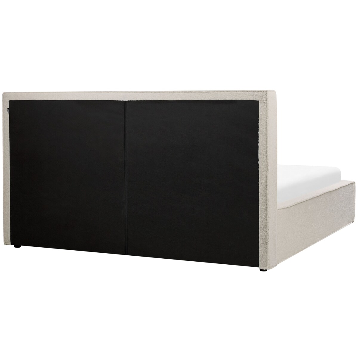 Łóżko z pojemnikiem Boucle MOISSAC 180 x 200 cm Złamana biel