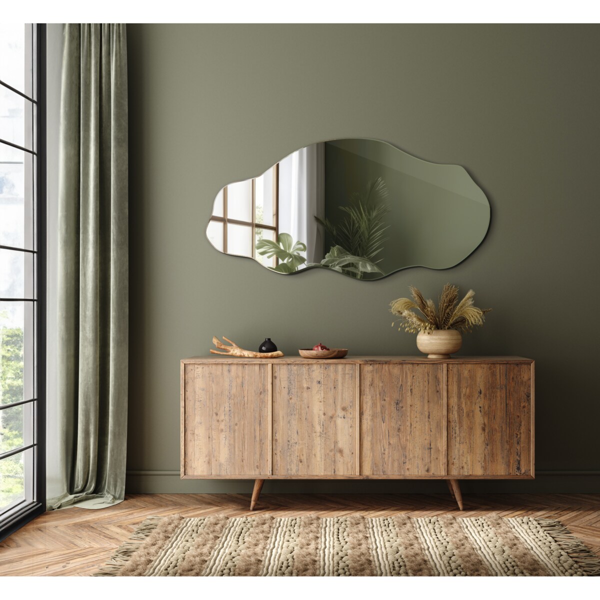 Lustro Faliste Smukłe 50x100 cm