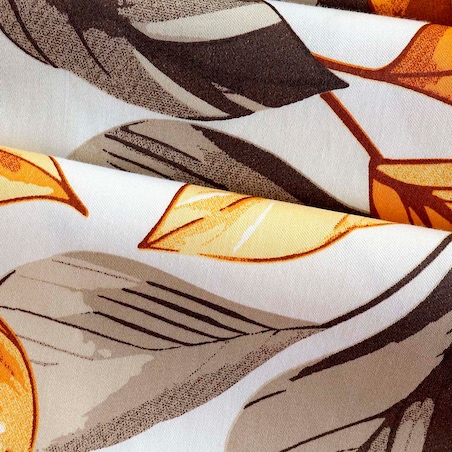 Pościel satyna bawełniana 160x200 Exclusive Leaves w brązowe i złote liście