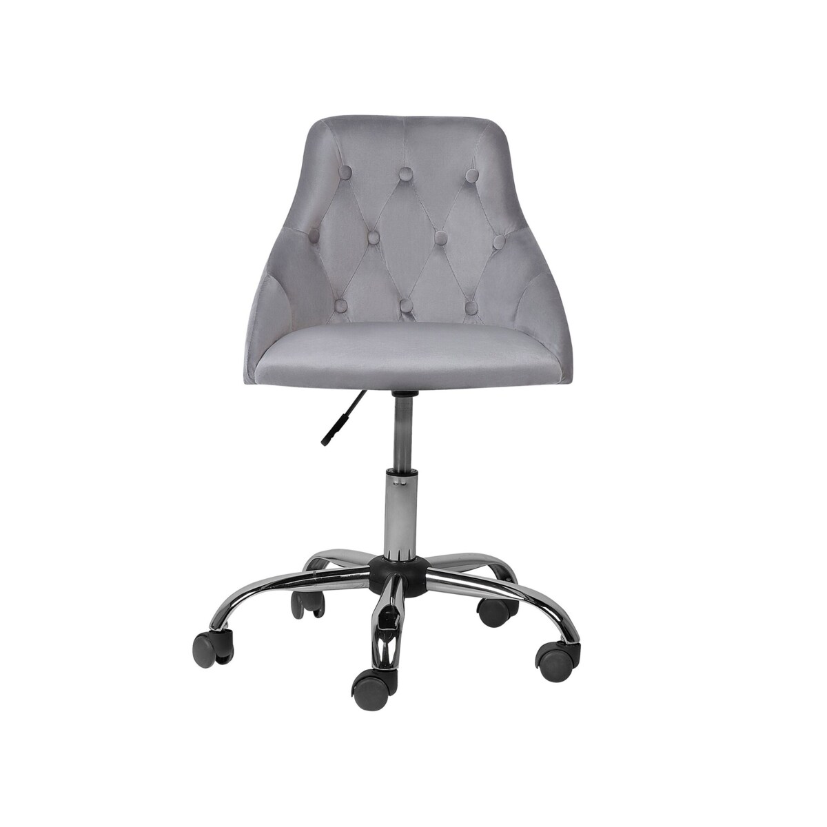 Krzesło biurowe regulowane welurowe szare PARRISH