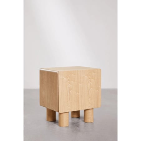 Szafka nocna 50x40 cm z MDF i forniru Gumeri, naturalna