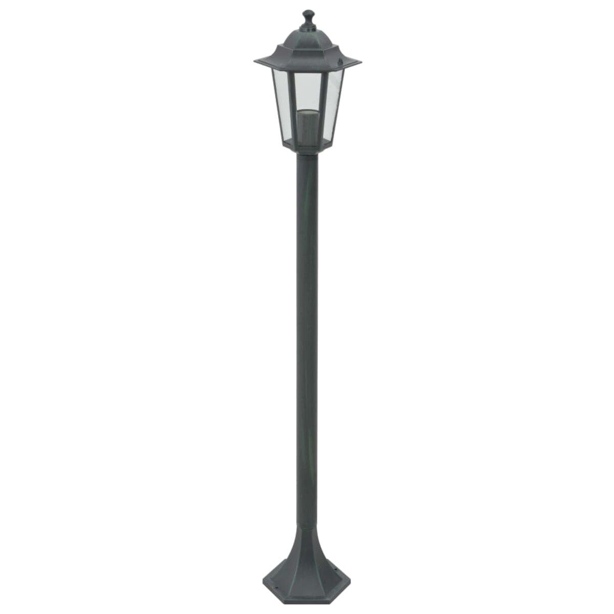 vidaXL Lampy ogrodowe, 110 cm, E27, aluminium, ciemnozielone, 6 szt.
