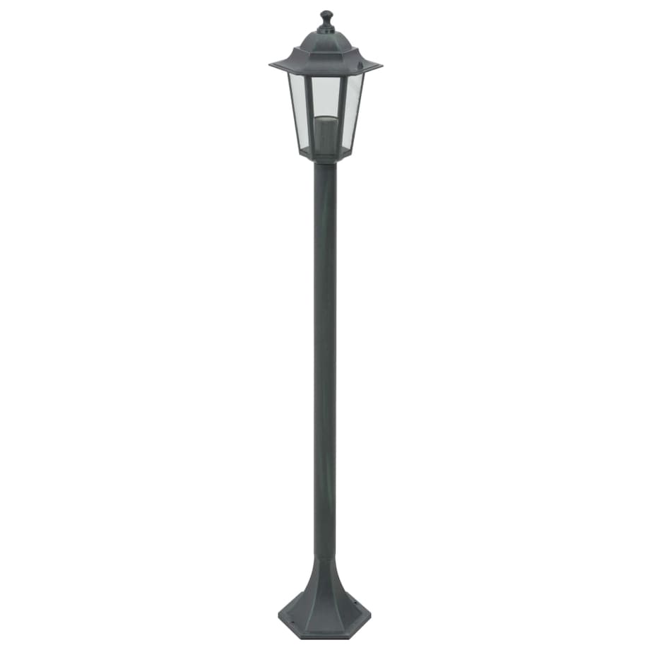 vidaXL Lampy ogrodowe, 110 cm, E27, aluminium, ciemnozielone, 6 szt.