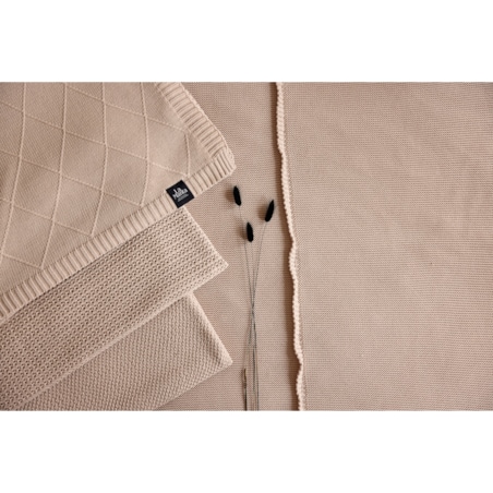 Pled pleciony beżowy, 130 x 160 cm, La Manta