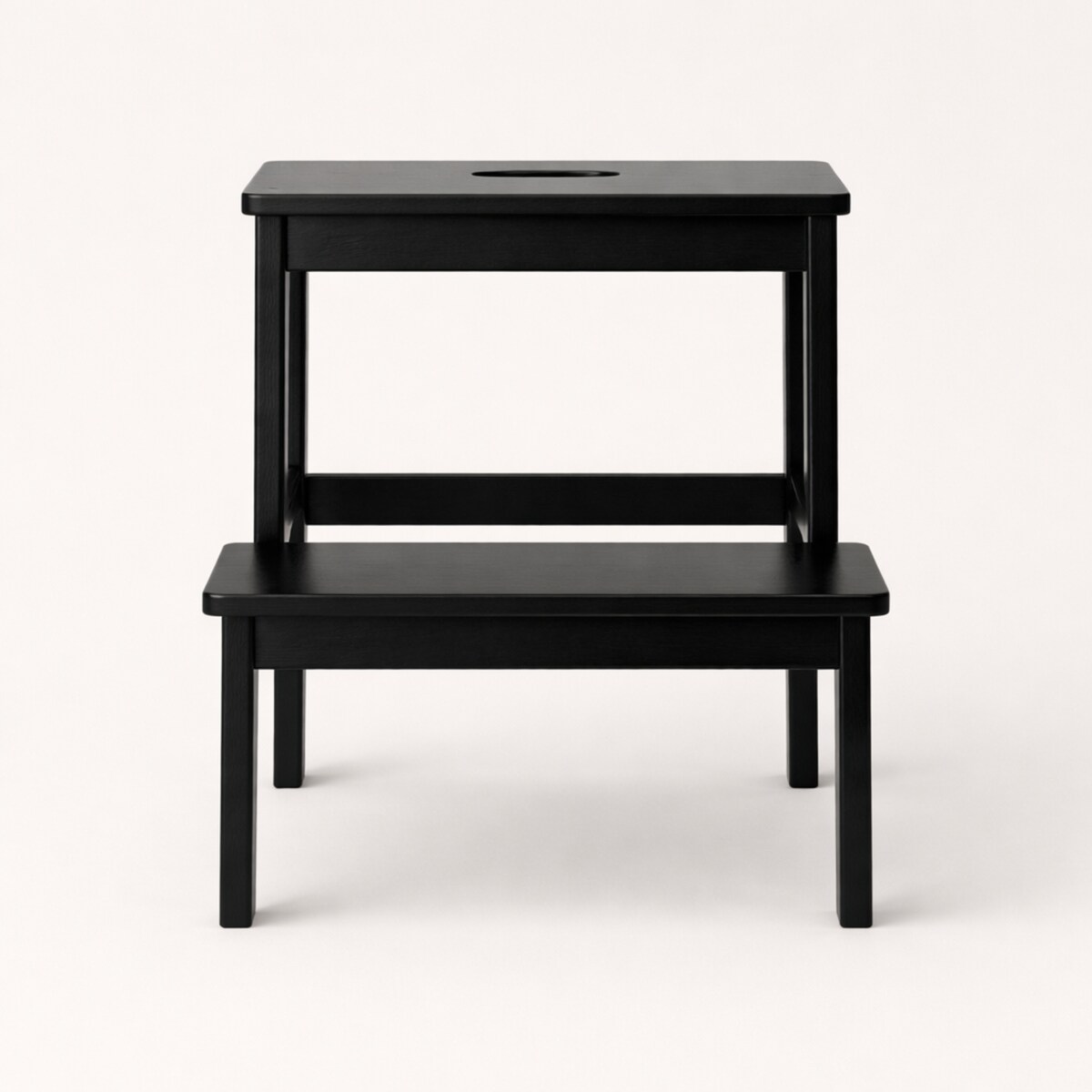 Bambusowy taboret ze schodkiem KROK, wys. 46 cm