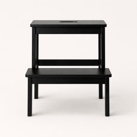 Bambusowy taboret ze schodkiem KROK, wys. 46 cm