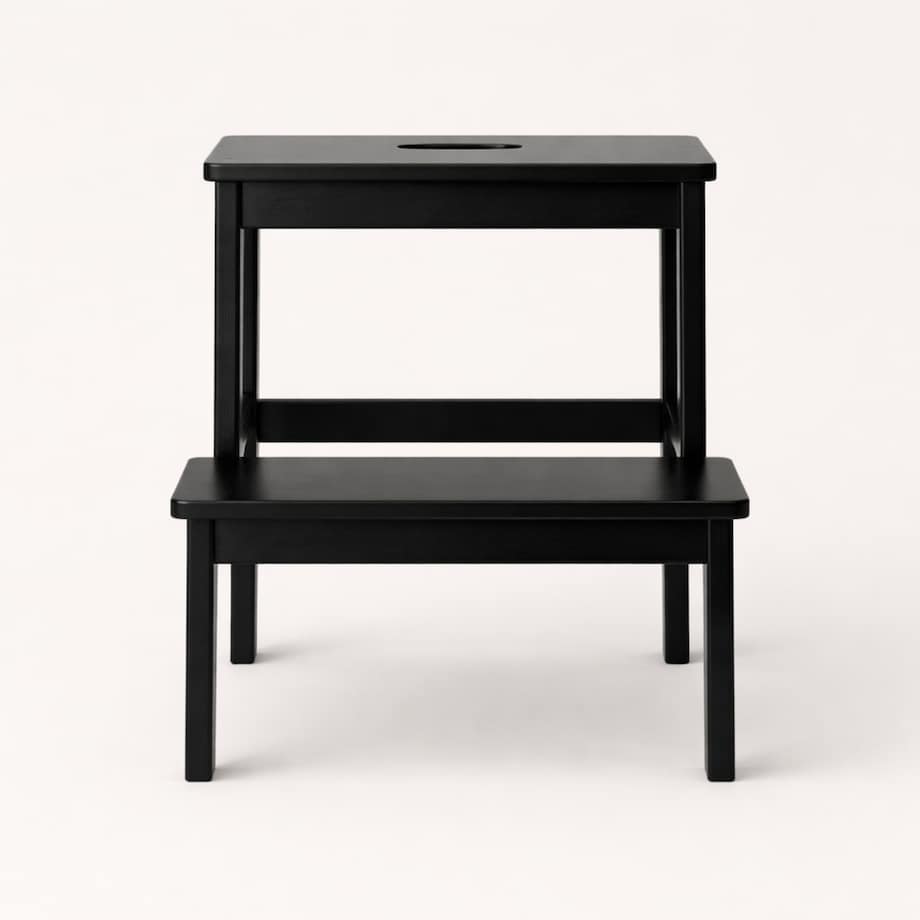 Bambusowy taboret ze schodkiem KROK, wys. 46 cm