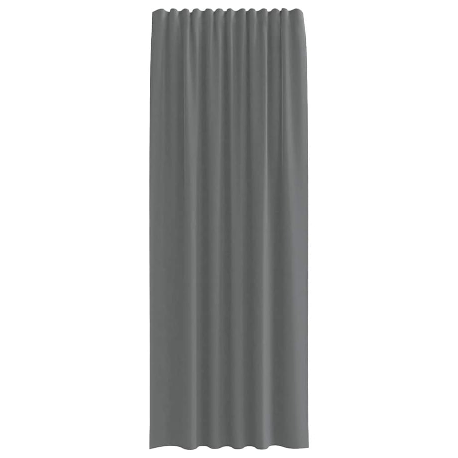 vidaXL Zasłony woalowe z kieszeniami na drążek 2 szt. Ciemnoszary