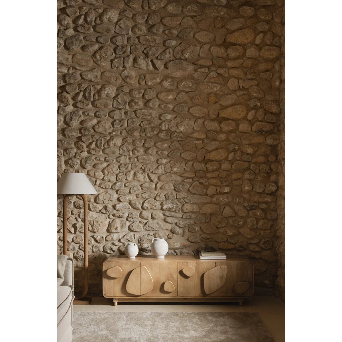 Szafka RTV z drewna mango Joel 180x40 cm