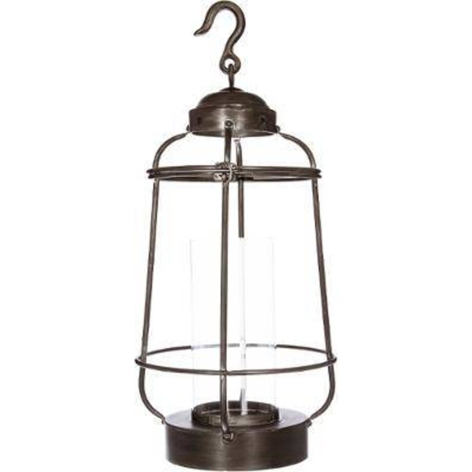 Lampion wiszący ze szkła i metalu, Ø 28 cm