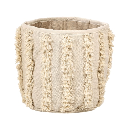 Zestaw 2 koszy bawełnianych beżowy KAKKI