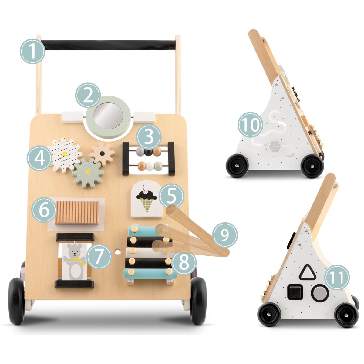 Chodzik pchacz edukacyjny warsztat tablica kredowa Ricokids