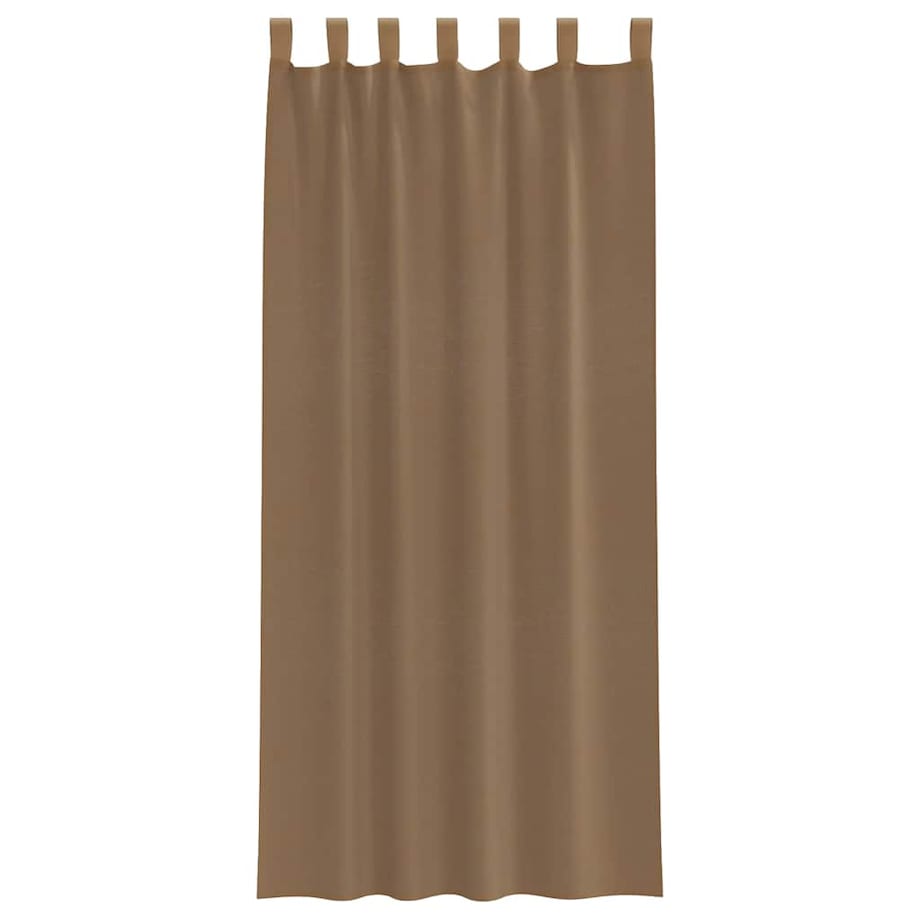 vidaXL Zasłony woalowe z pętelkami 2 szt. Jasnobrązowe 140x245 cm