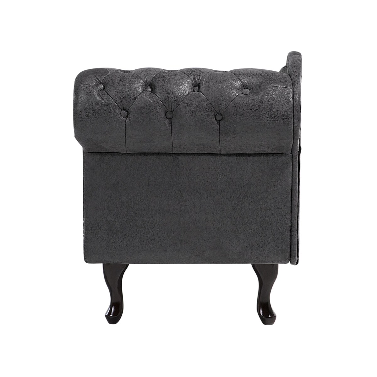 Szezlong eko zamsz prawostronny szary NIMES