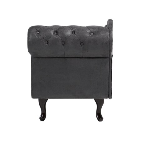 Szezlong eko zamsz prawostronny szary NIMES