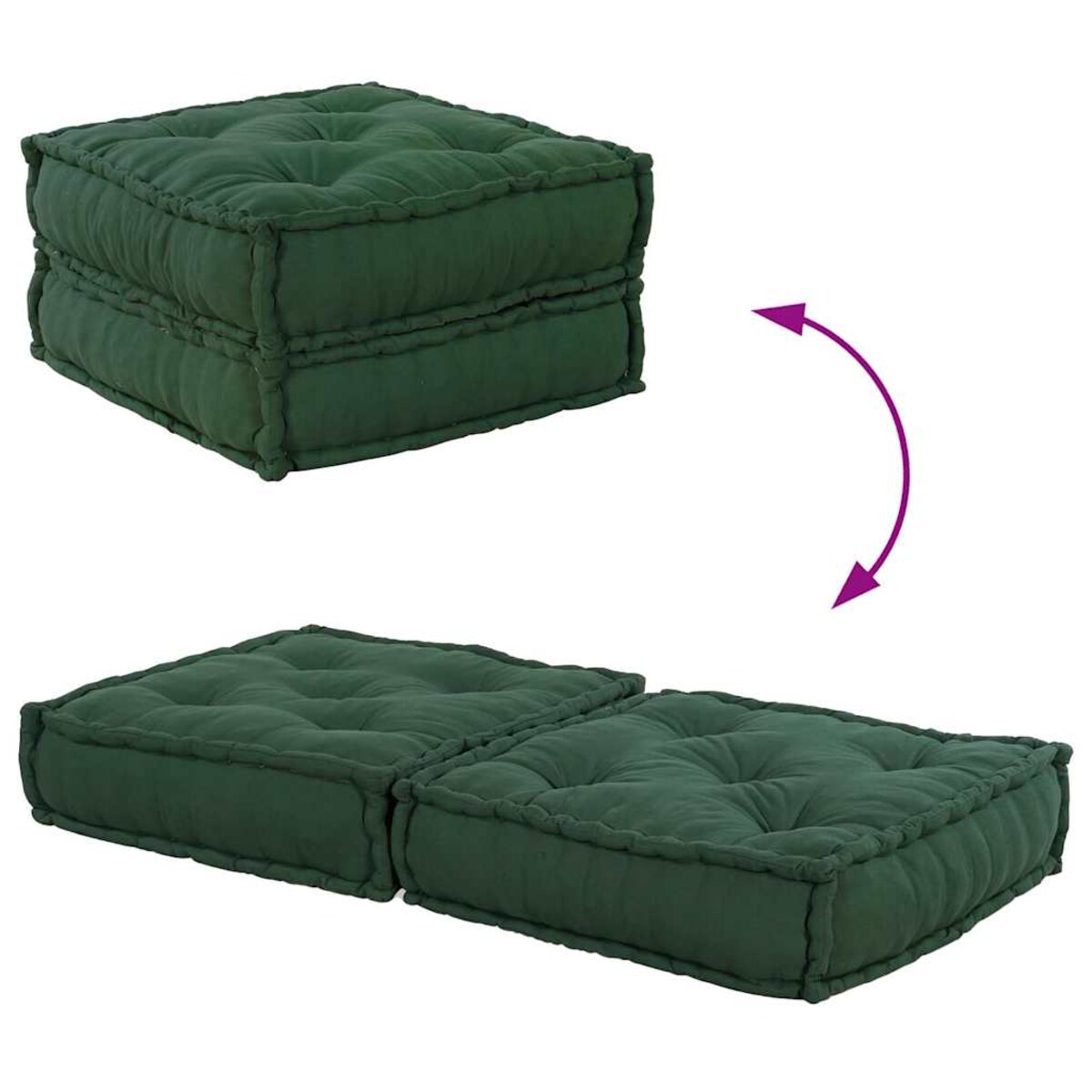 vidaXL Modułowa sofa zielony 70x70x36 tkanina