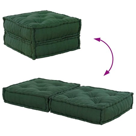 vidaXL Modułowa sofa zielony 70x70x36 tkanina