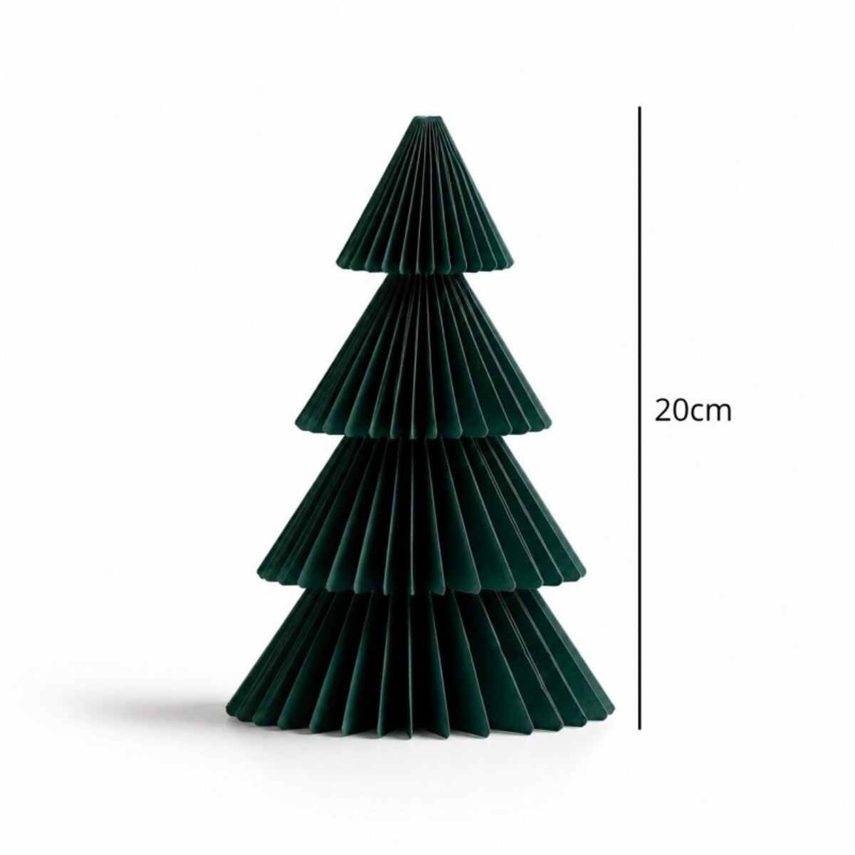 Papierowa dekoracja choinka Bożonarodzeniowa składana, zielona 20cm WOZ71