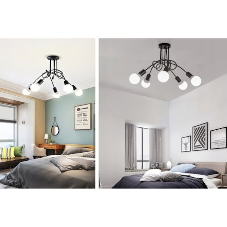 Lampa Sufitowa Wisząca Żyrandol Paradise 5 E27 Led