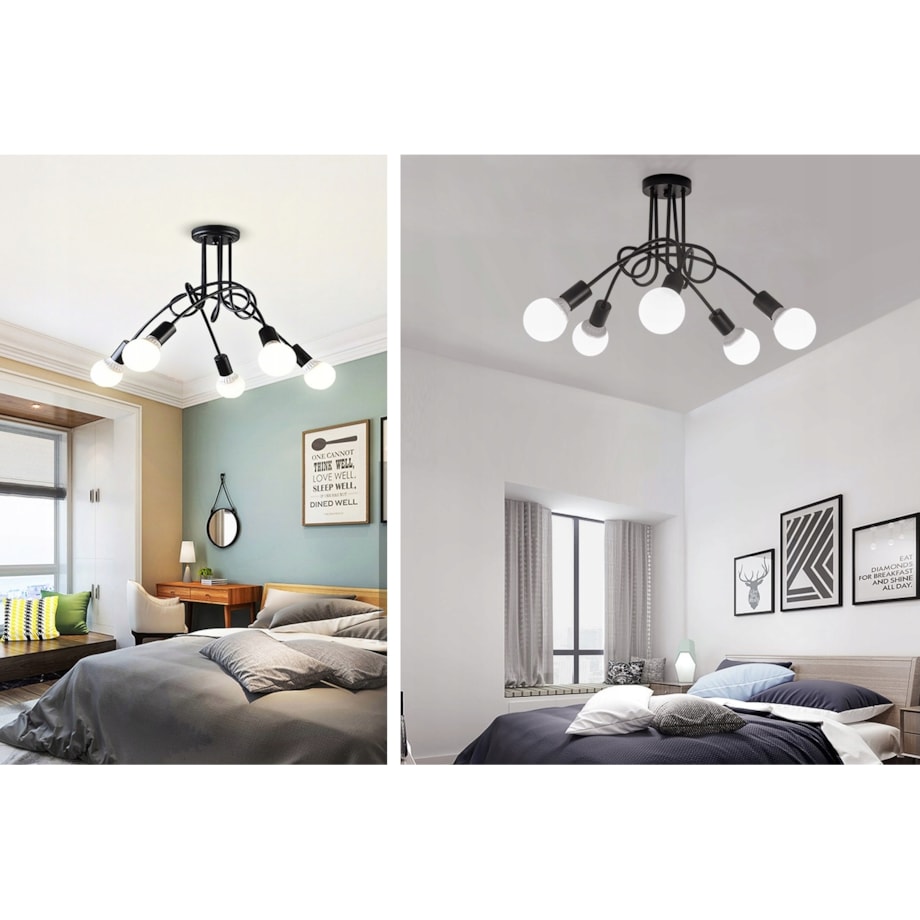 Lampa Sufitowa Wisząca Żyrandol Paradise 5 E27 Led