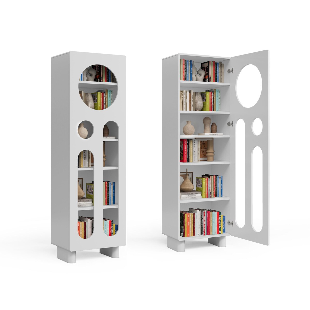 Nowoczesny regał z ażurowymi frontami Skandica OKO / szer. 60 cm