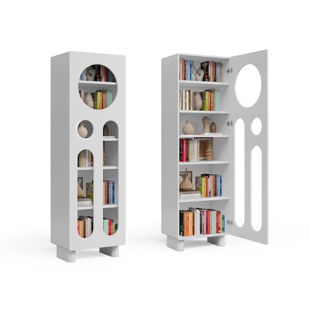 Nowoczesny regał z ażurowymi frontami Skandica OKO / szer. 60 cm