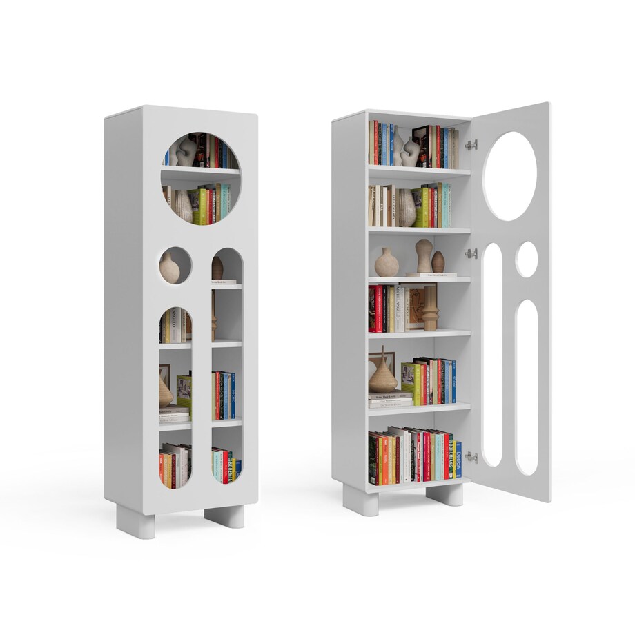 Nowoczesny regał z ażurowymi frontami Skandica OKO / szer. 60 cm