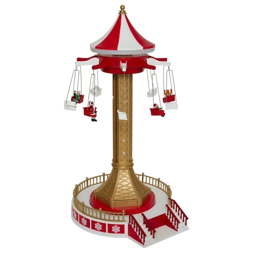 Dekoracja - grająca scenka świąteczna Karuzela 52x32x27,5 cm