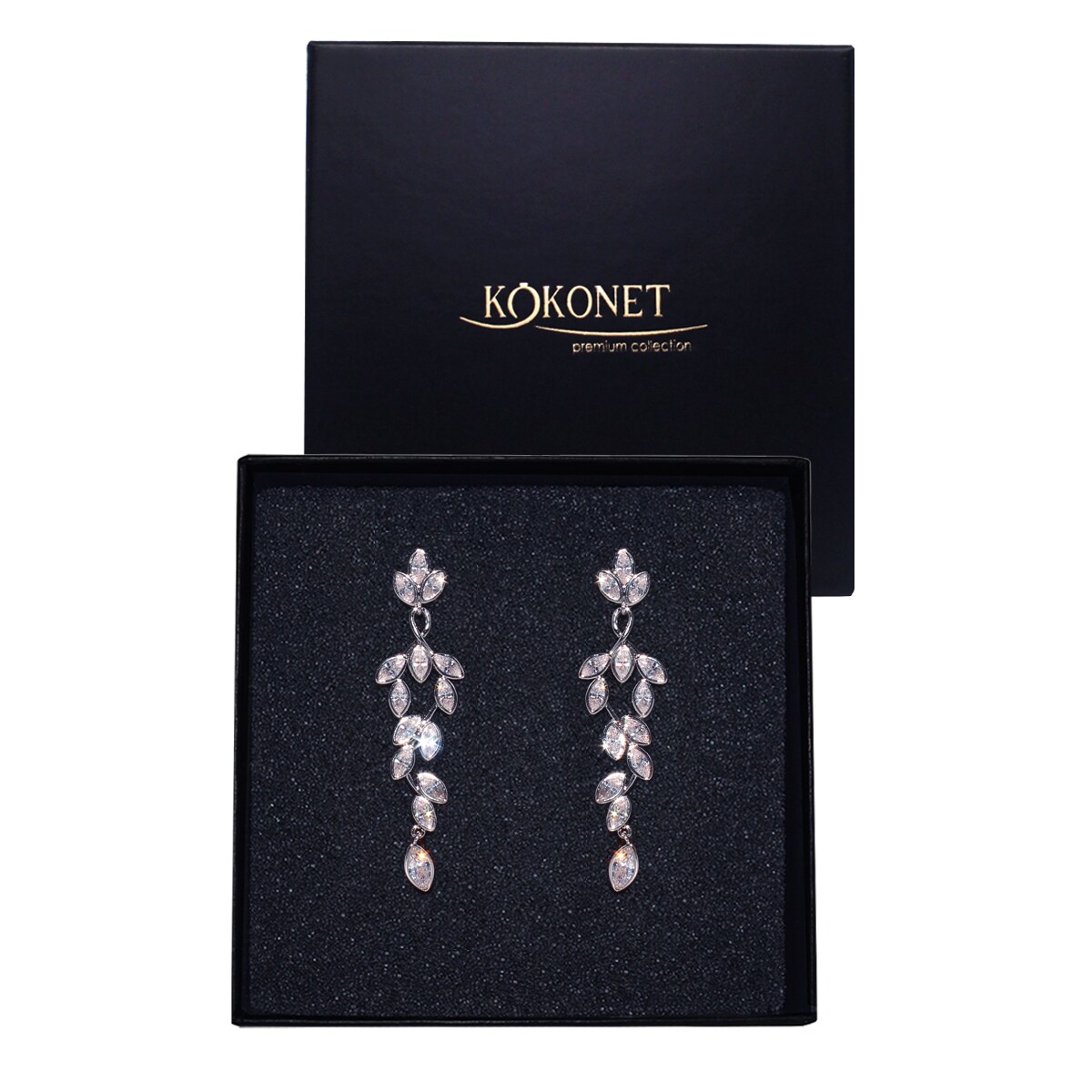 Srebrne kolczyki z listkami glam boho dla PANNY młodej na prezent ślub